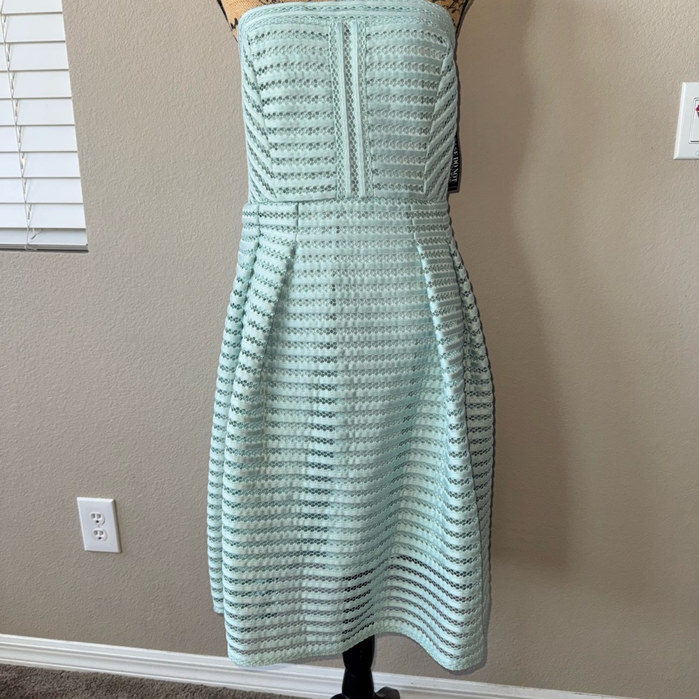 New York & Company Strapless Mint Green Dress